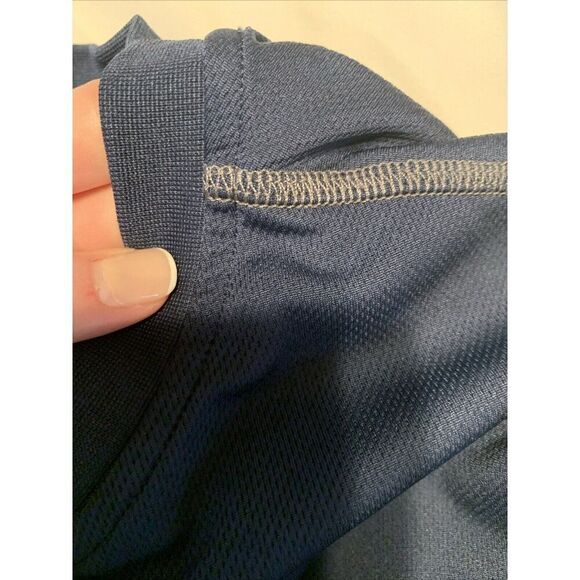 Express Mens Solid Navy Blue Crew Neck Long Sleeve T Shirt Top Medium - Picture 4 of 5